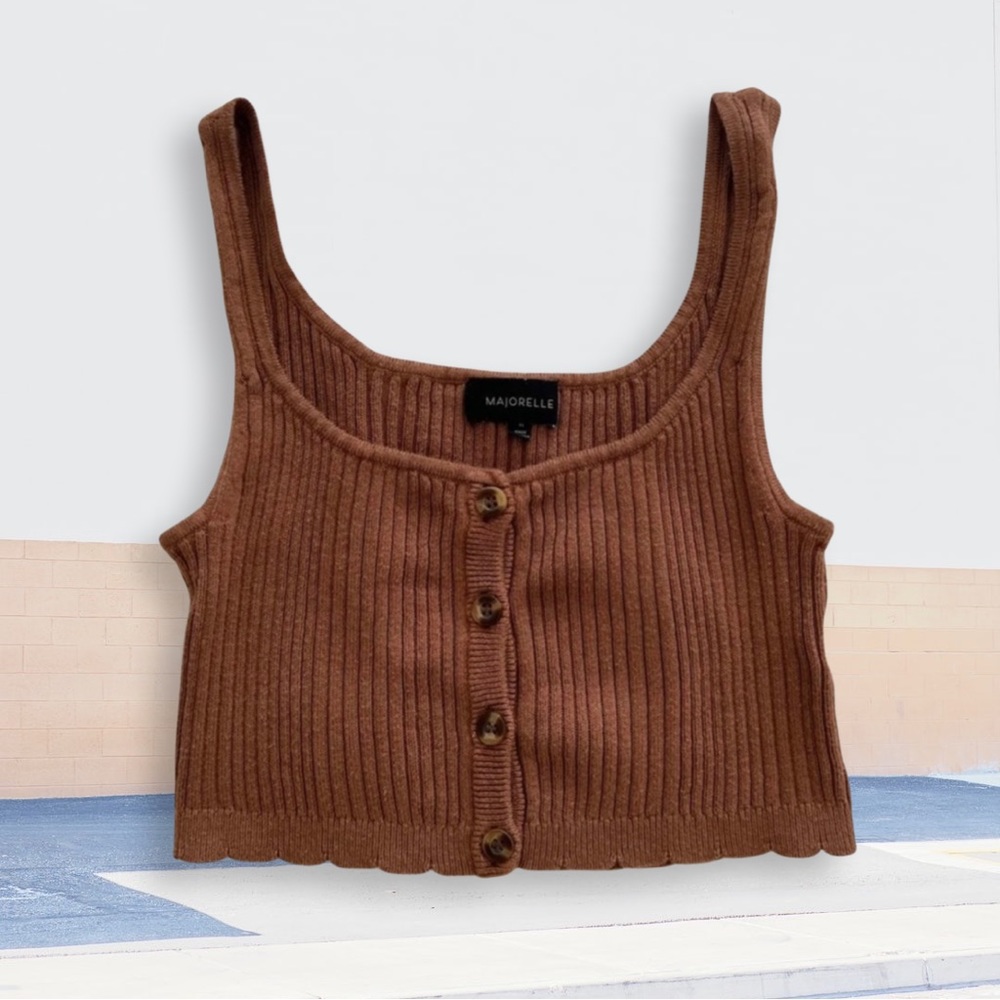 Majorelle Cropped Knit Tank